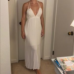 White strappy maxi dress